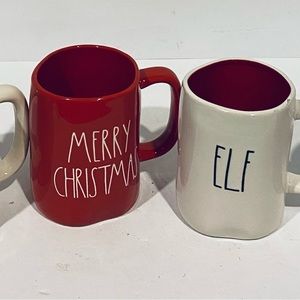Rae Dunn Artisan Collection By Magenta Holiday Coffee Hot Chocolate Mugs Cups